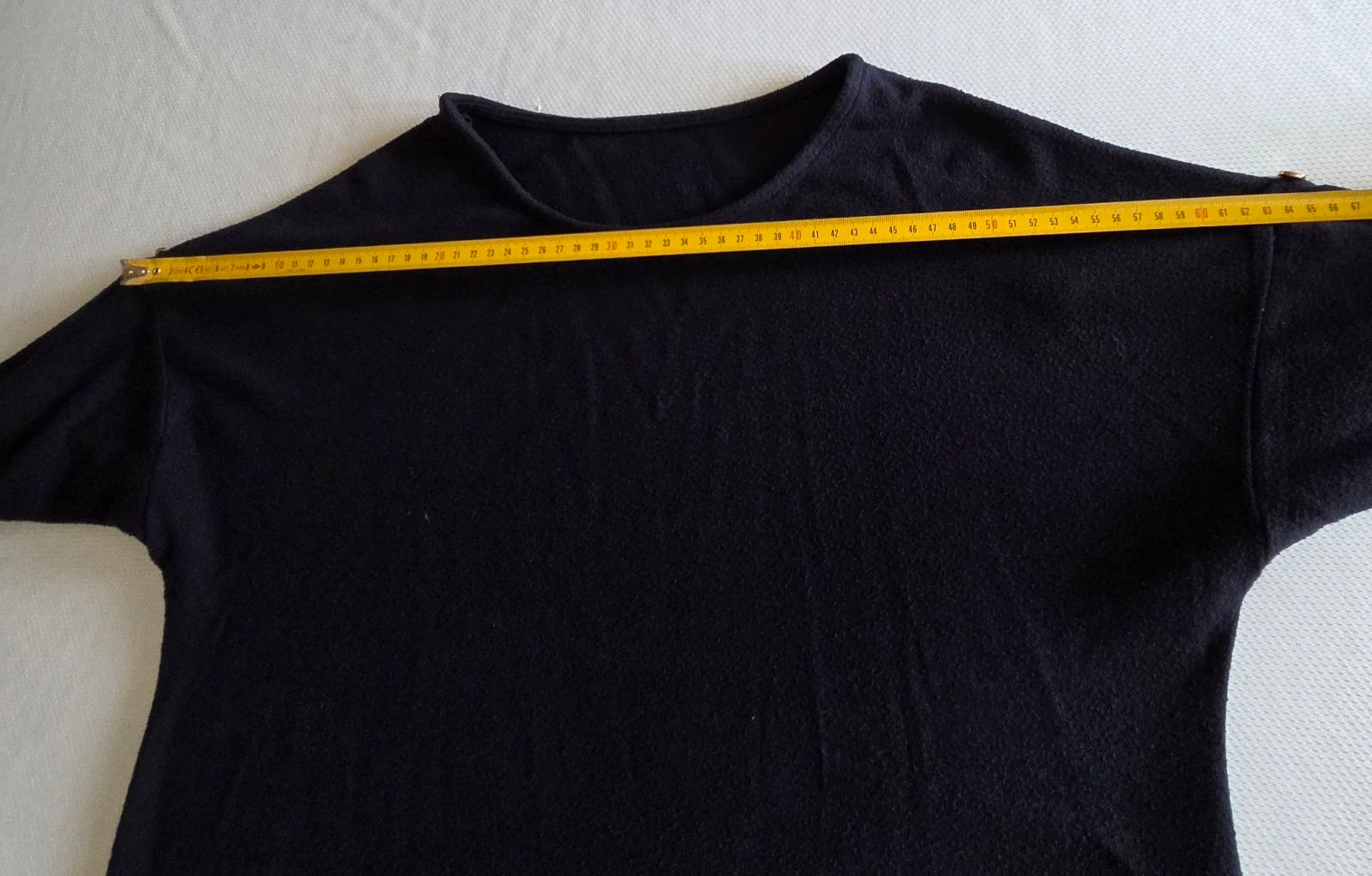 Light dark navy blue long-sleeved sweater with roll-up sleeves, gold buttons, Size XL 42/44 Made in Italy – photo 7